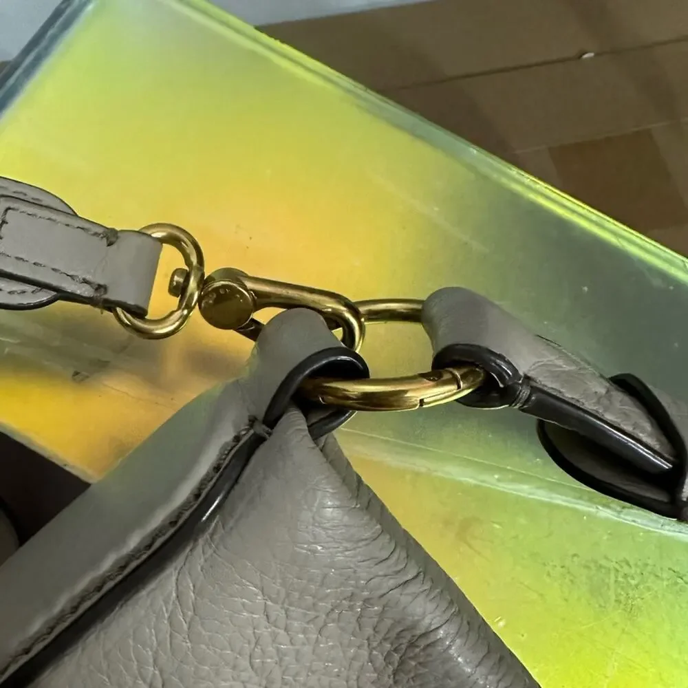 Marc‎ Jacobs Cream Pebble Leather Hobo/crossbody Bag With Long Strap
